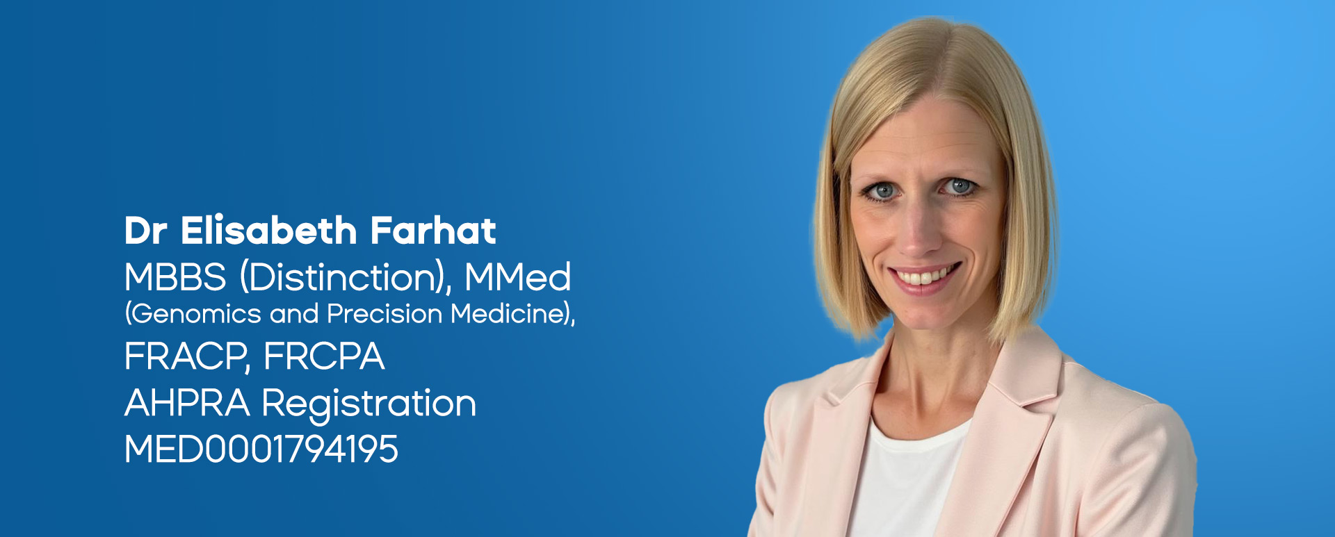 Dr Elisabeth Farhat banner